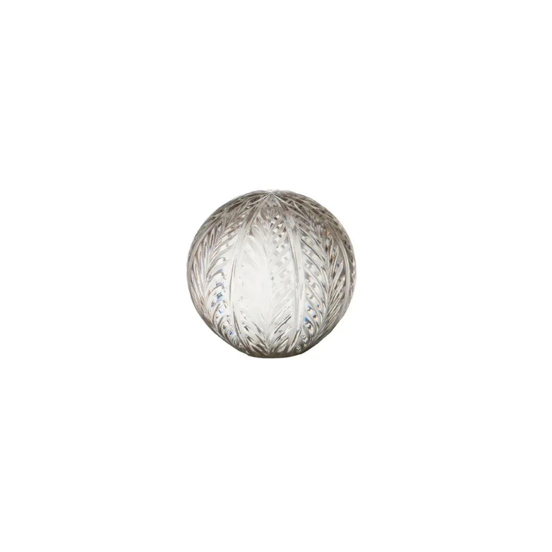 Wing Cut Glass Ball: 3" - Small