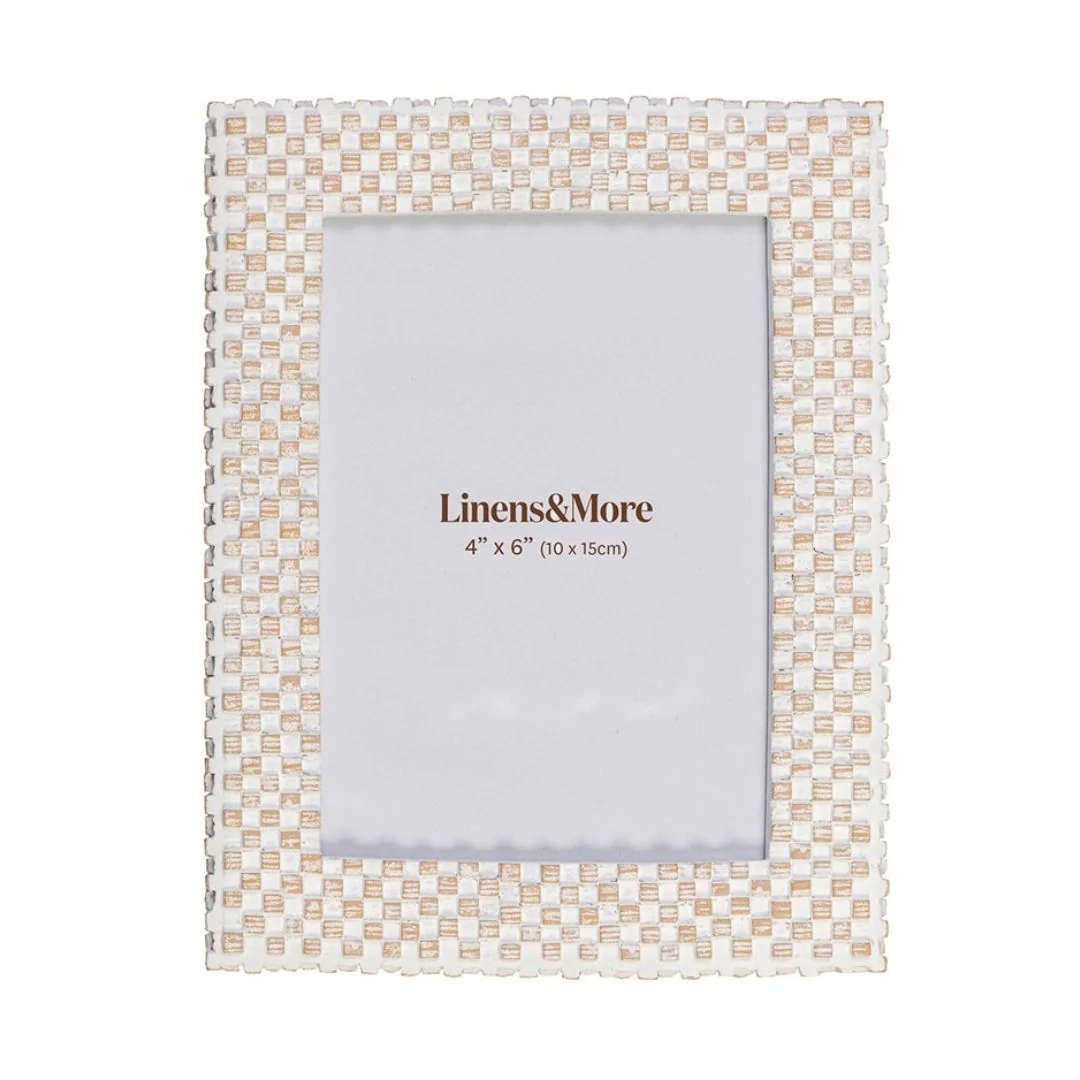 Square Gold/Cream Photo Frame - 5x7"