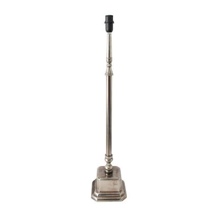 Square Tall Lampbase - Antique Silver