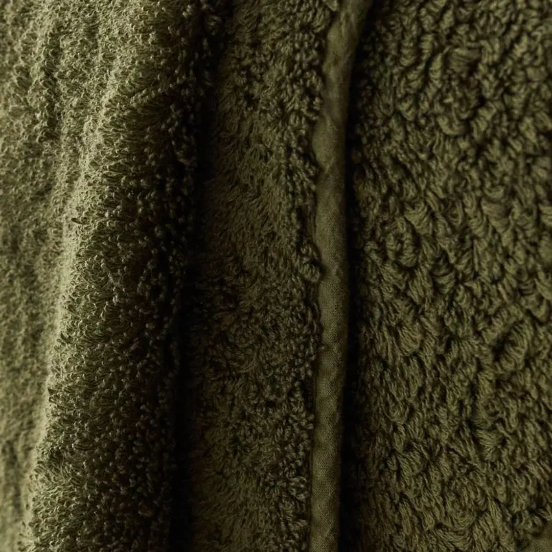 Super Pile Cotton Bath Towel - Olive - Image 2