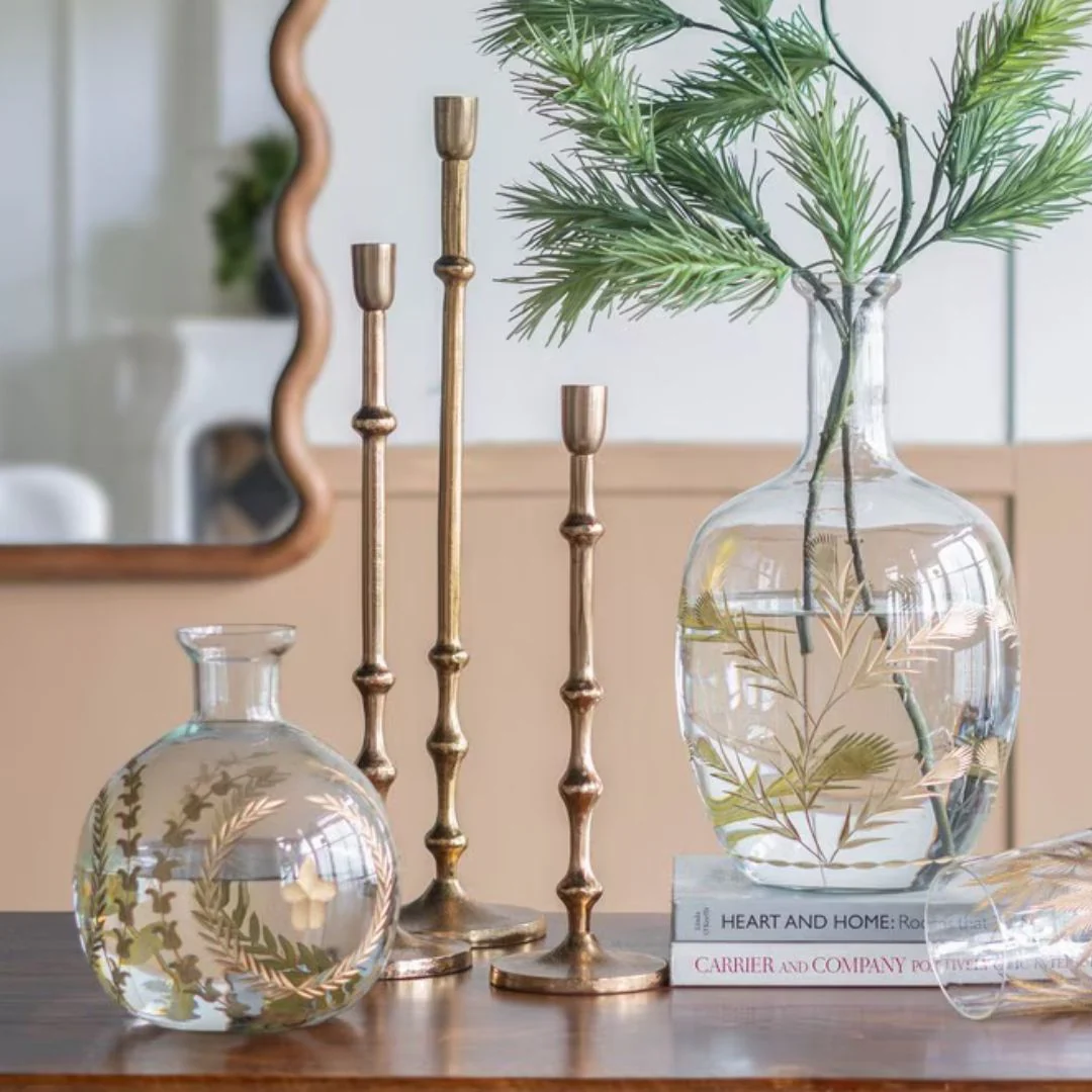 Taper Candle Holder: Gold - Tall - Image 2