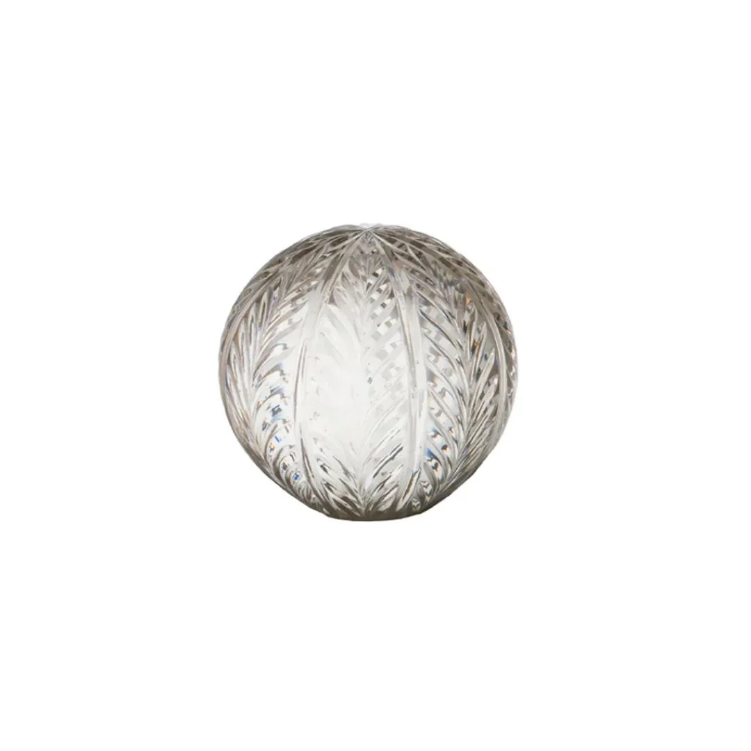 Wing Cut Glass Ball - 5"